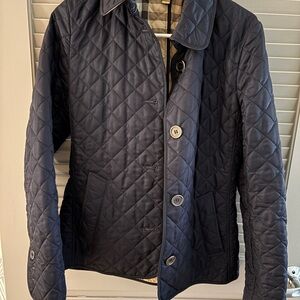 Burberry Quilted Navy Blue Jacket